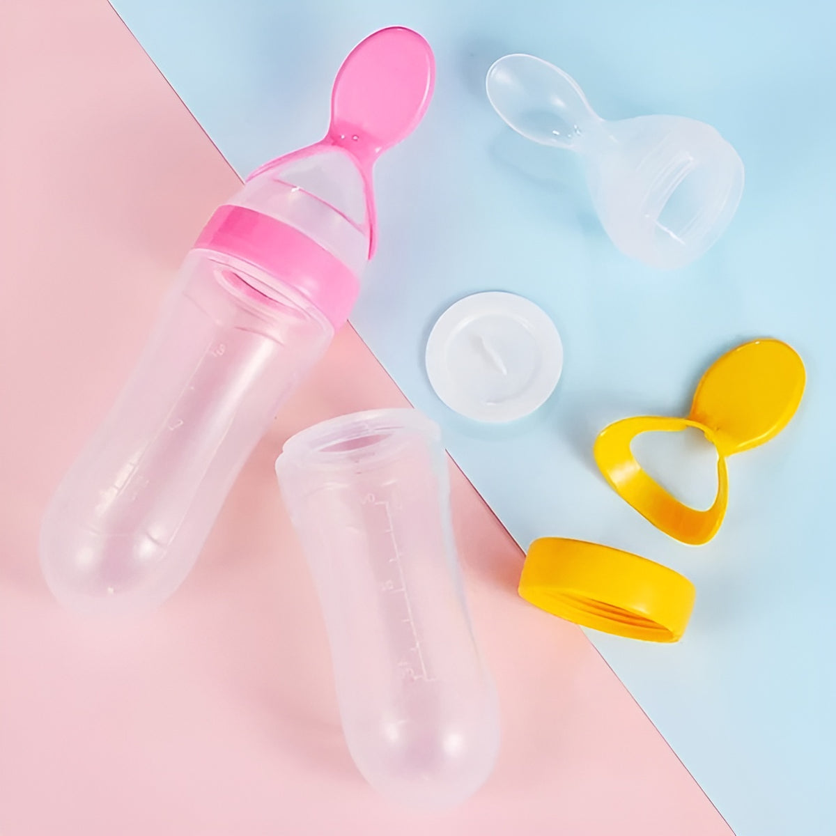 Botella de silicona con cuchara y cubierta 90ml – Tienda online NQLN Store Venezuela