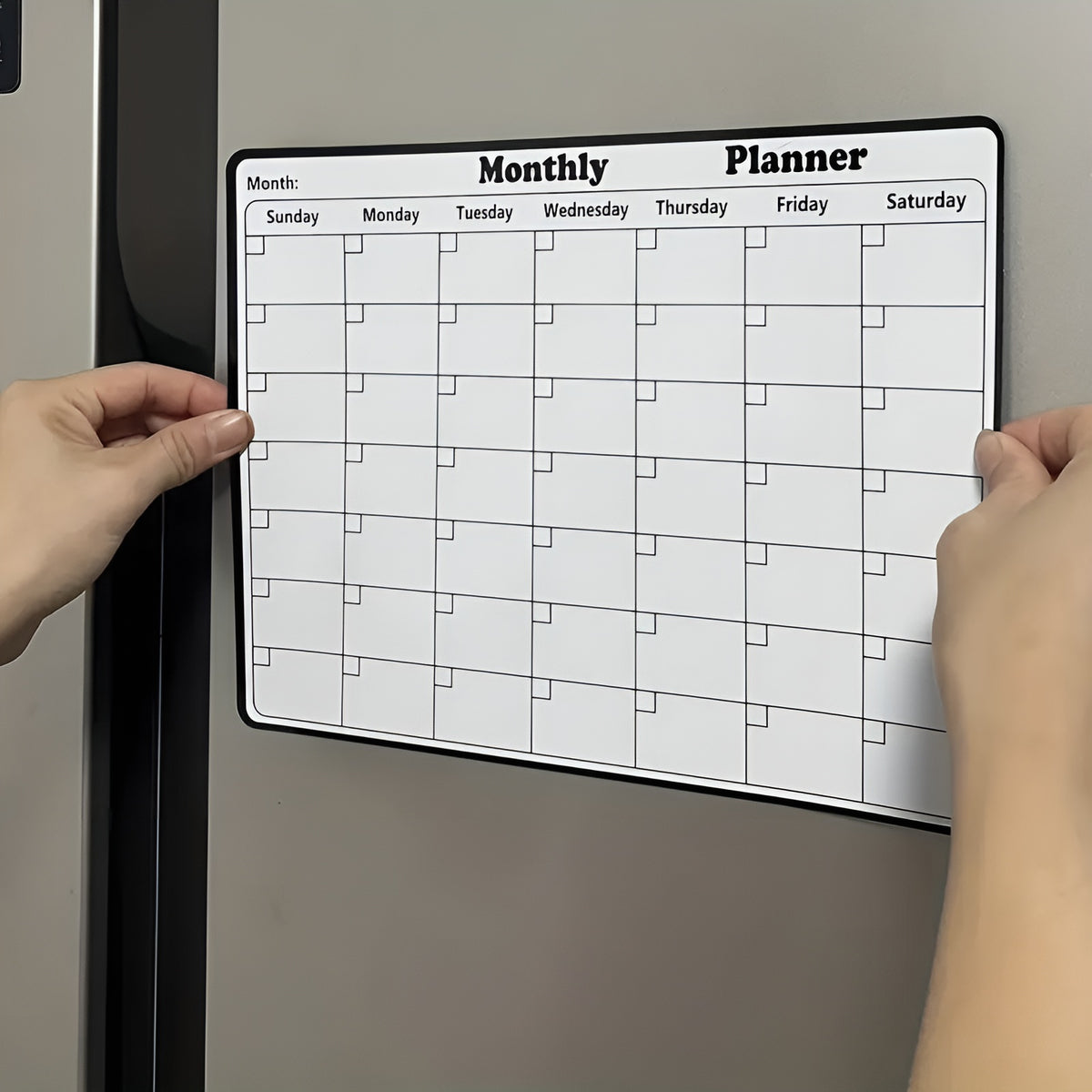 Calendario semanal y mensual magnético – Vista adicional – Disponible en NQLN Store Venezuela