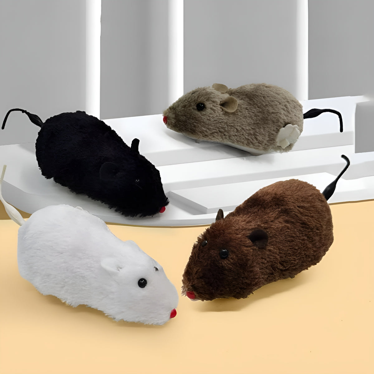 Ratón de Peluche de Cuerda para Gatos – Detalle y presentación – NQLN Store Venezuela