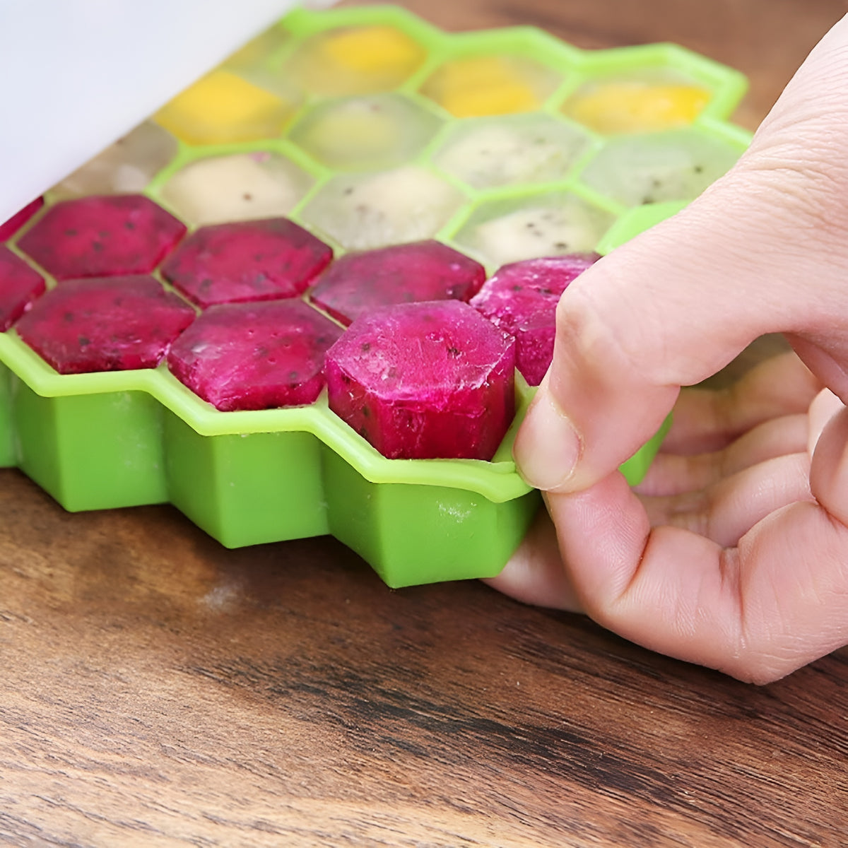 Bandeja de silicona para cubitos de hielo
