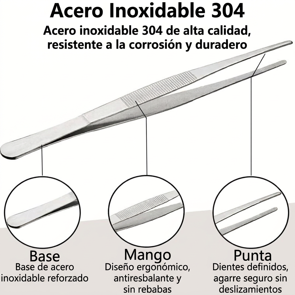 Pinza de Acero Inoxidable