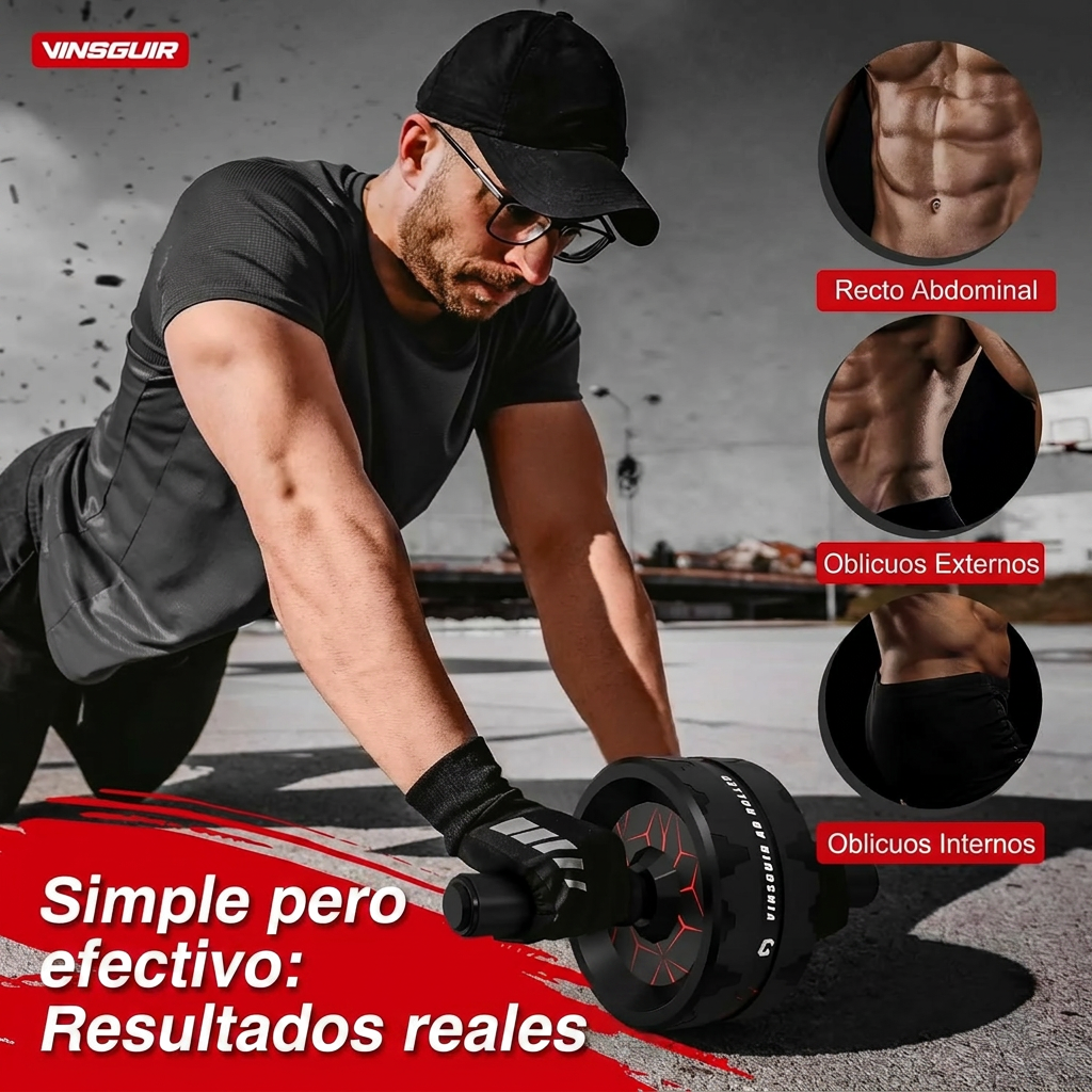 Rodillo abdominal con rebote
