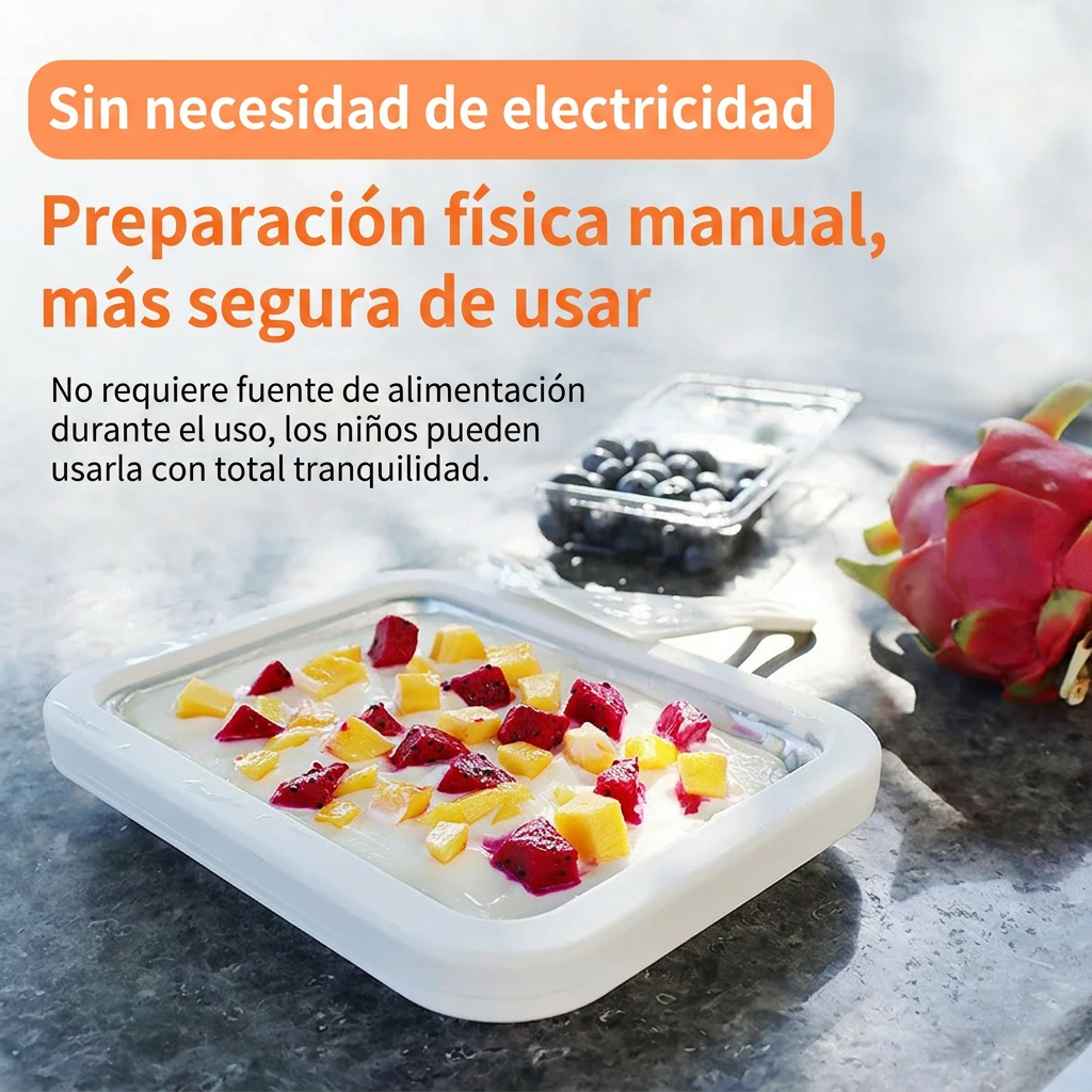 Tabla con espatula Casera Para Hacer Helados