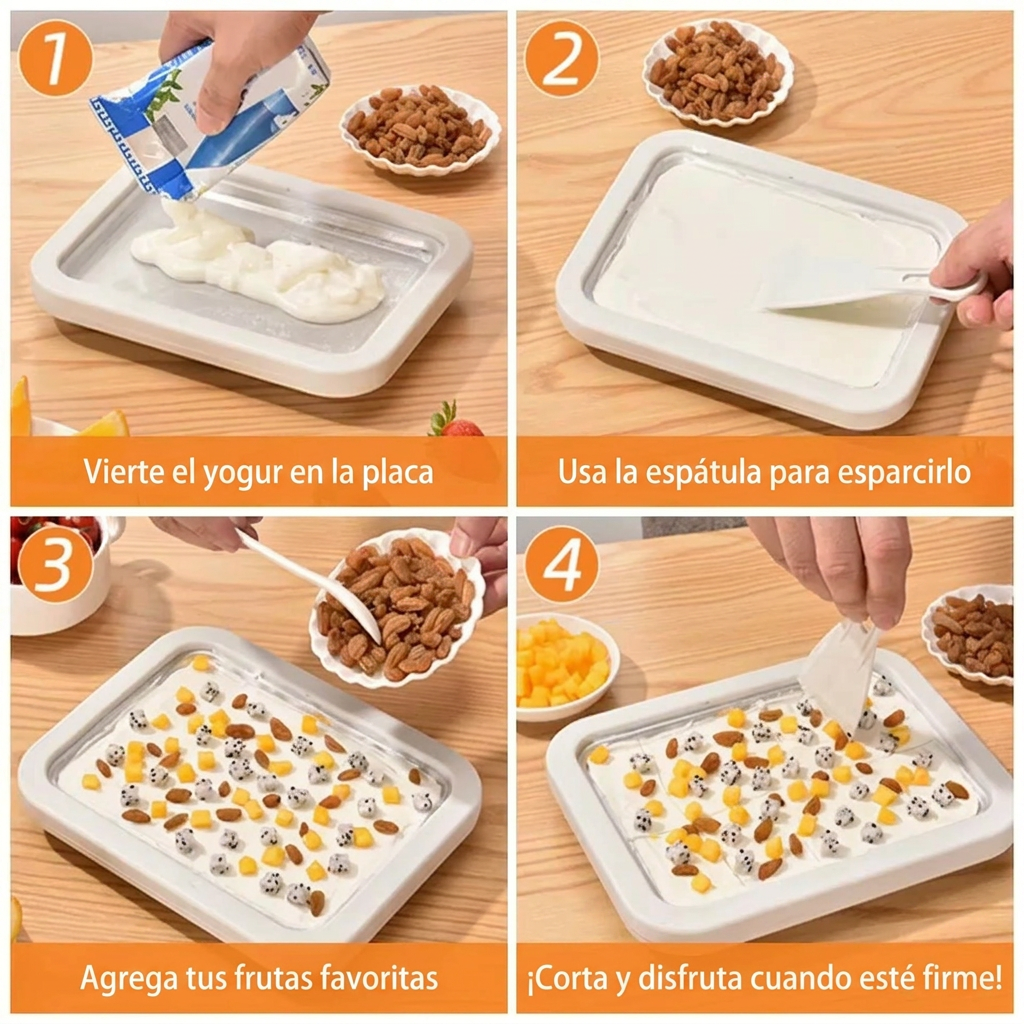 Tabla con espatula Casera Para Hacer Helados