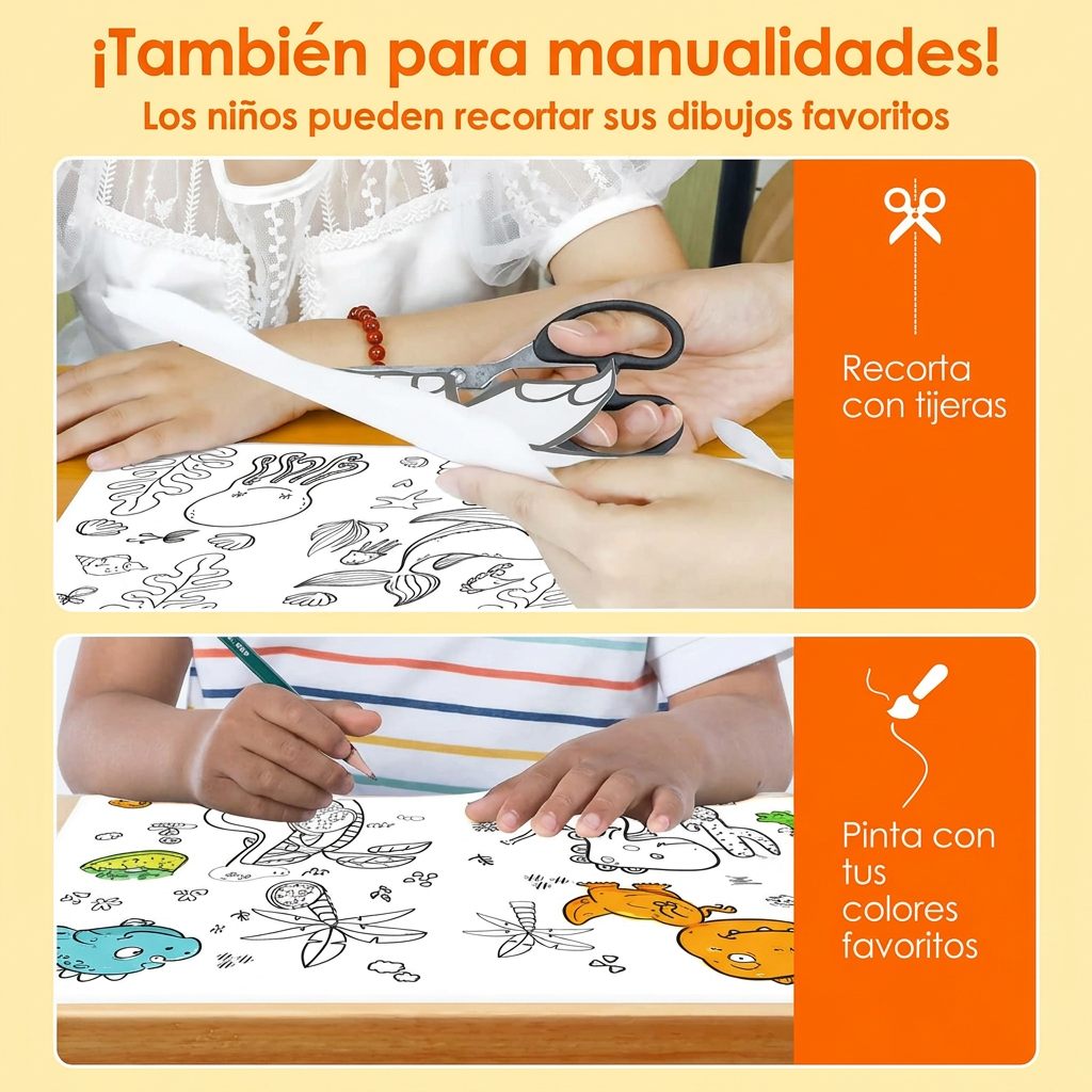 Rollo de papel para colorear de 300cm