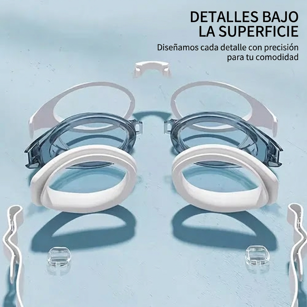 Lentes de natación para adultos impermeables de alto rendimiento