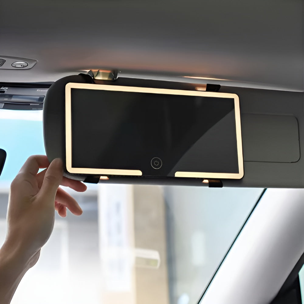Espejo De Maquillaje Led con visera para carro