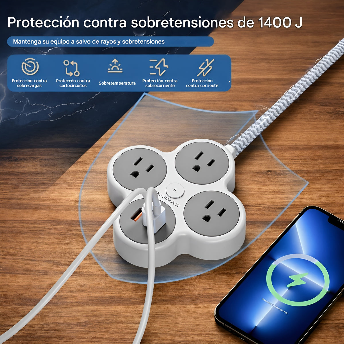 Estación de carga 6 en 1 PUJIMAX – Tienda online NQLN Store Venezuela