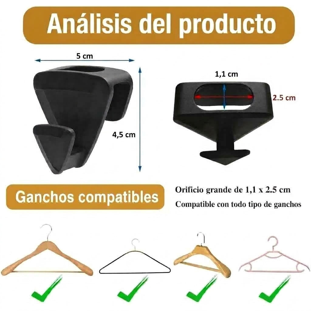 Ganchos triangulares (18 unidades)