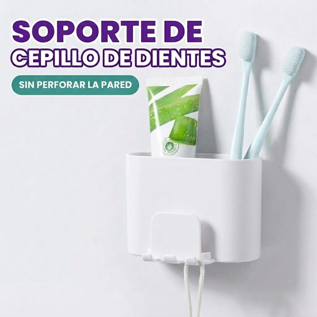 Soporte de cepillo para dientes y pasta dental