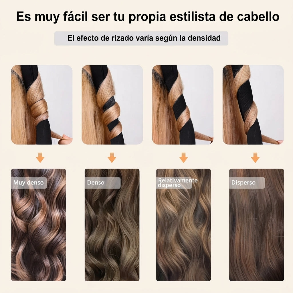 Rizador sedoso de cabello sin calor