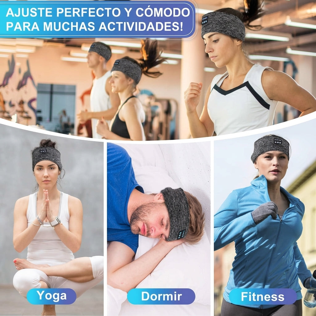 Cintillo con auriculares Bluetooth para ejercicio