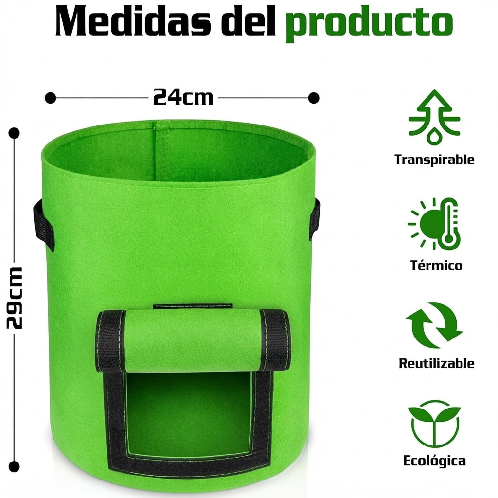 Bolsa para crecimiento de plantas