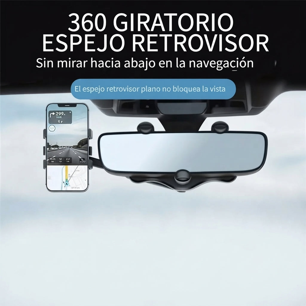 Soporte de telefono para retrovisor de carro