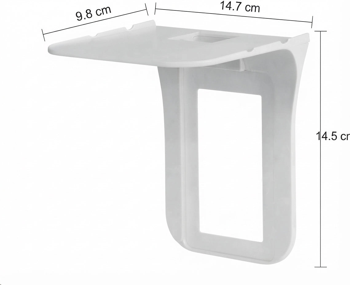 Soporte de repisa para toma de corriente