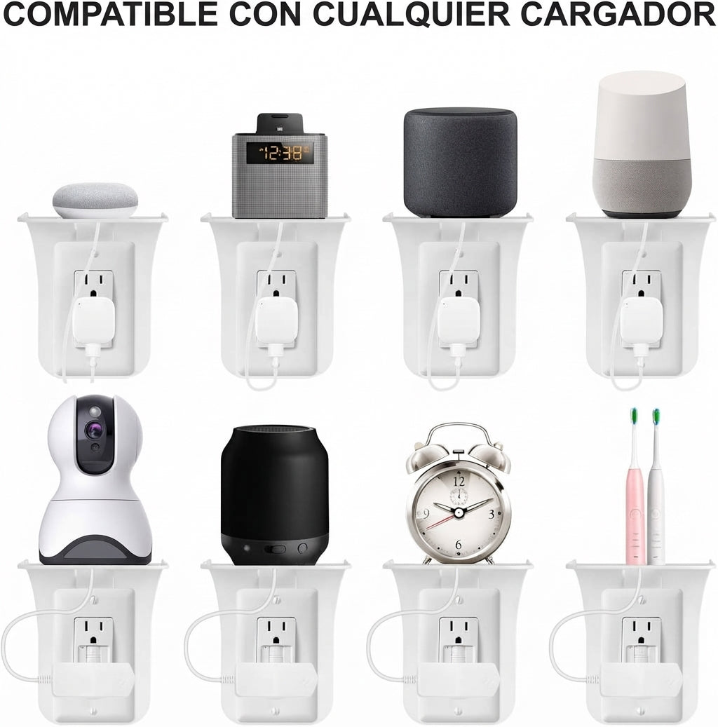 Soporte de repisa para toma de corriente