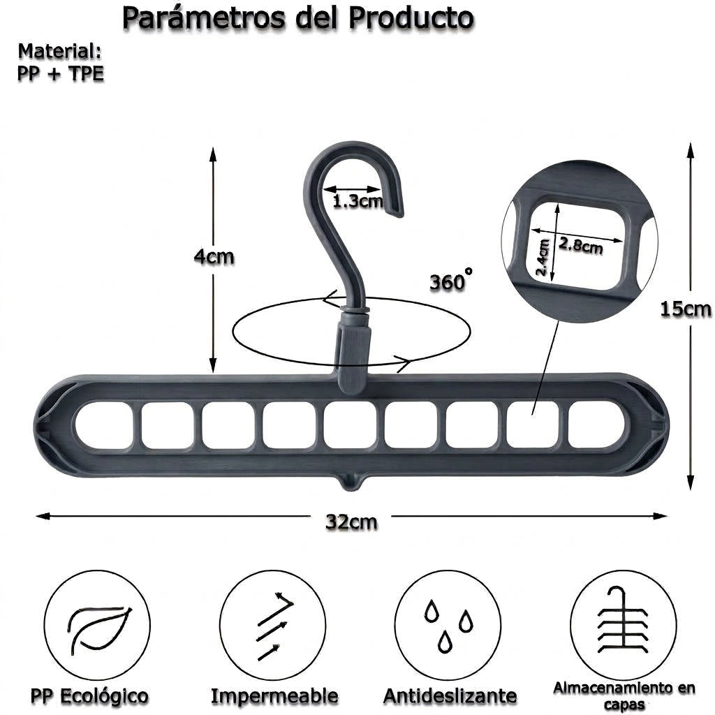 Gancho para ropa multifuncional