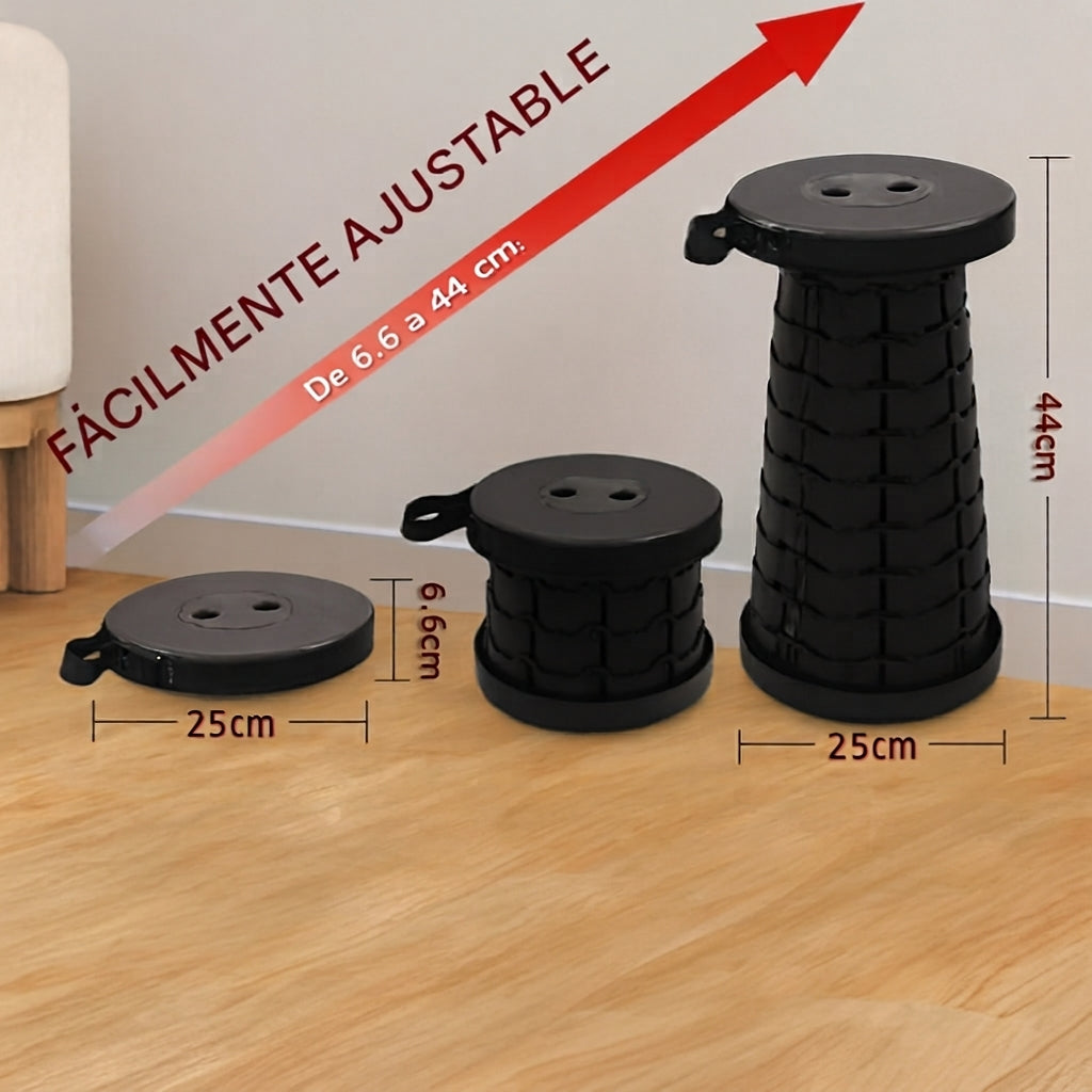 Banquito plegable flexible y portatil en forma de disco