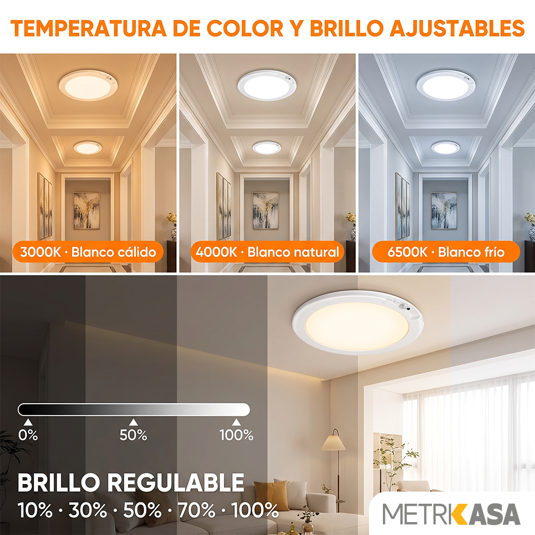 Lampara magnetica de 5W con sensor para techos Metrikasa