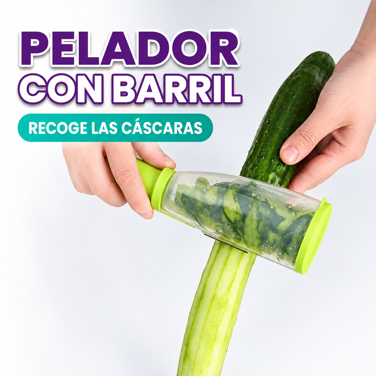 Pelador con barril para verduras y frutas
