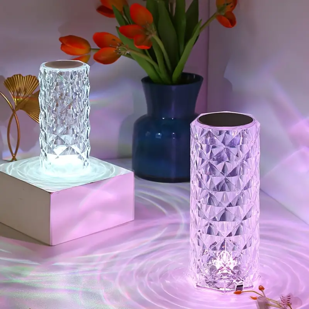 Lampara tactil de cristal LED – Vista de cerca del producto – NQLN Store