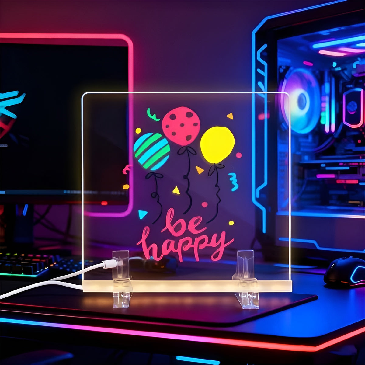 Tablero de notas LED con colores