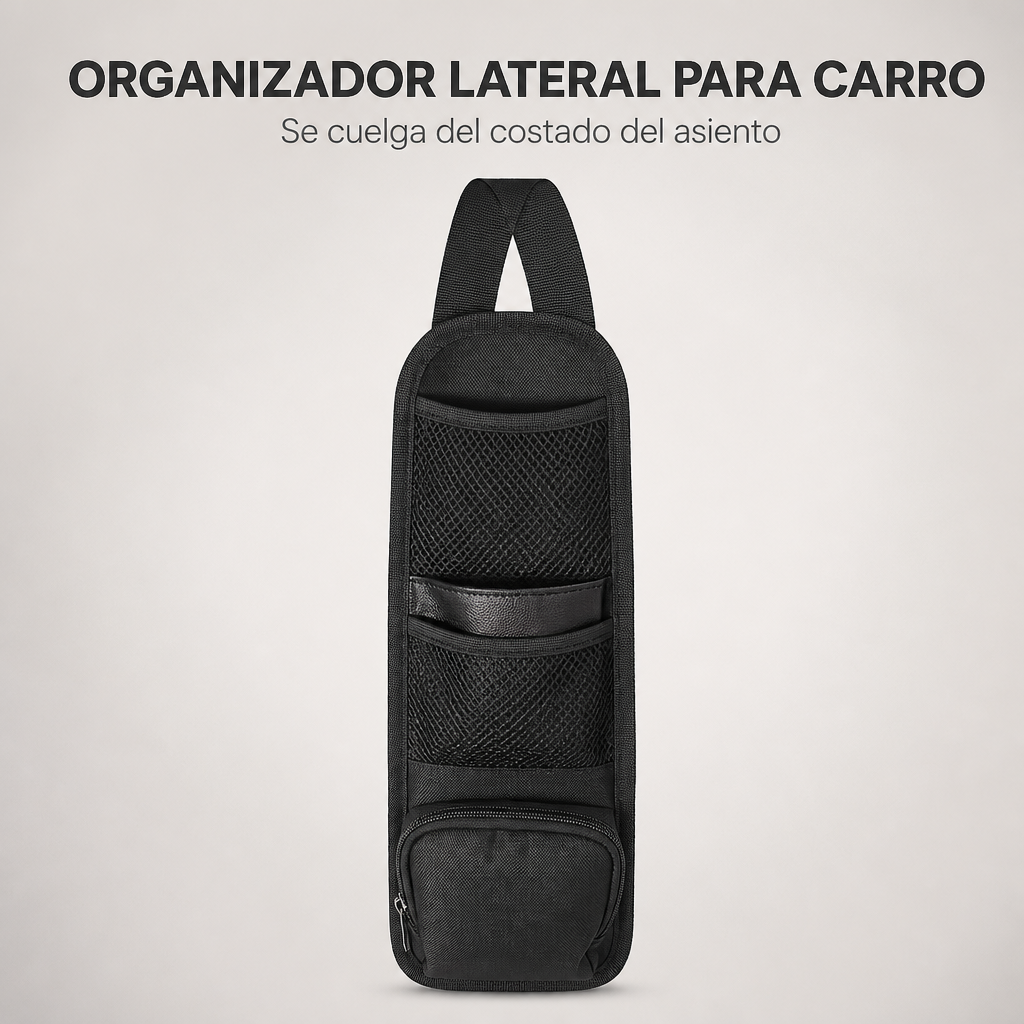 Bolso lateral organizador para el carro