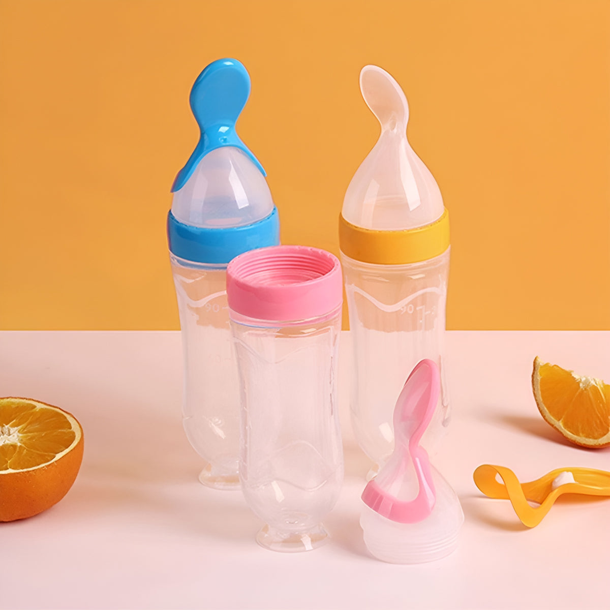 Botella de silicona con cuchara y cubierta 90ml – Tienda online NQLN Store Venezuela