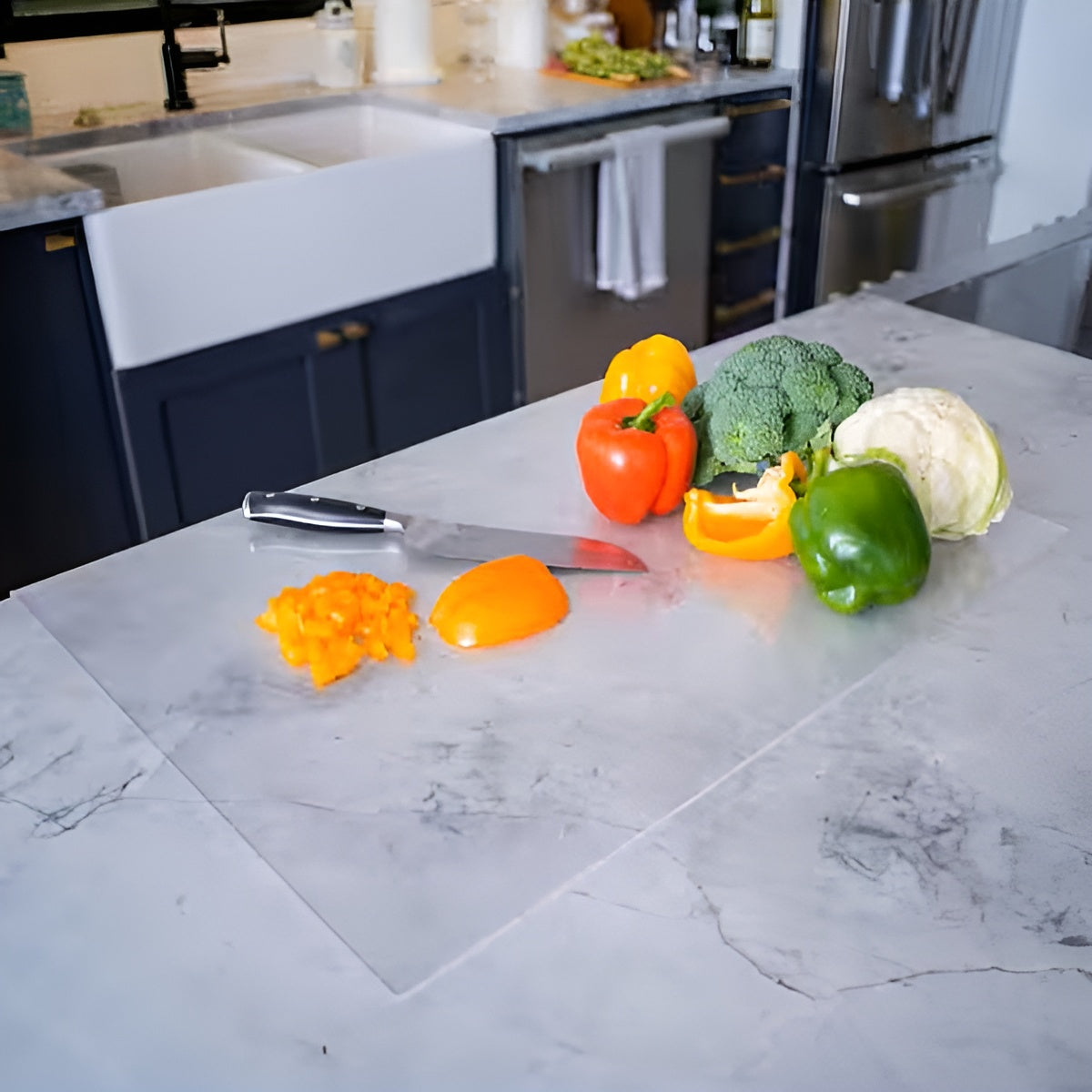 Tabla acrílica transparente de cortar para encimera de cocina – Tienda online NQLN Store Venezuela