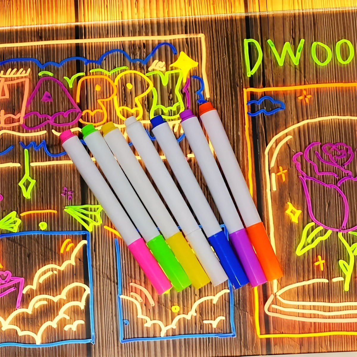 Tablero de notas LED con colores