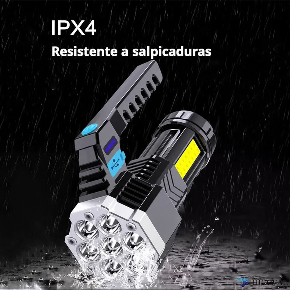 Linternas fuertes de 7 LED recargable por USB