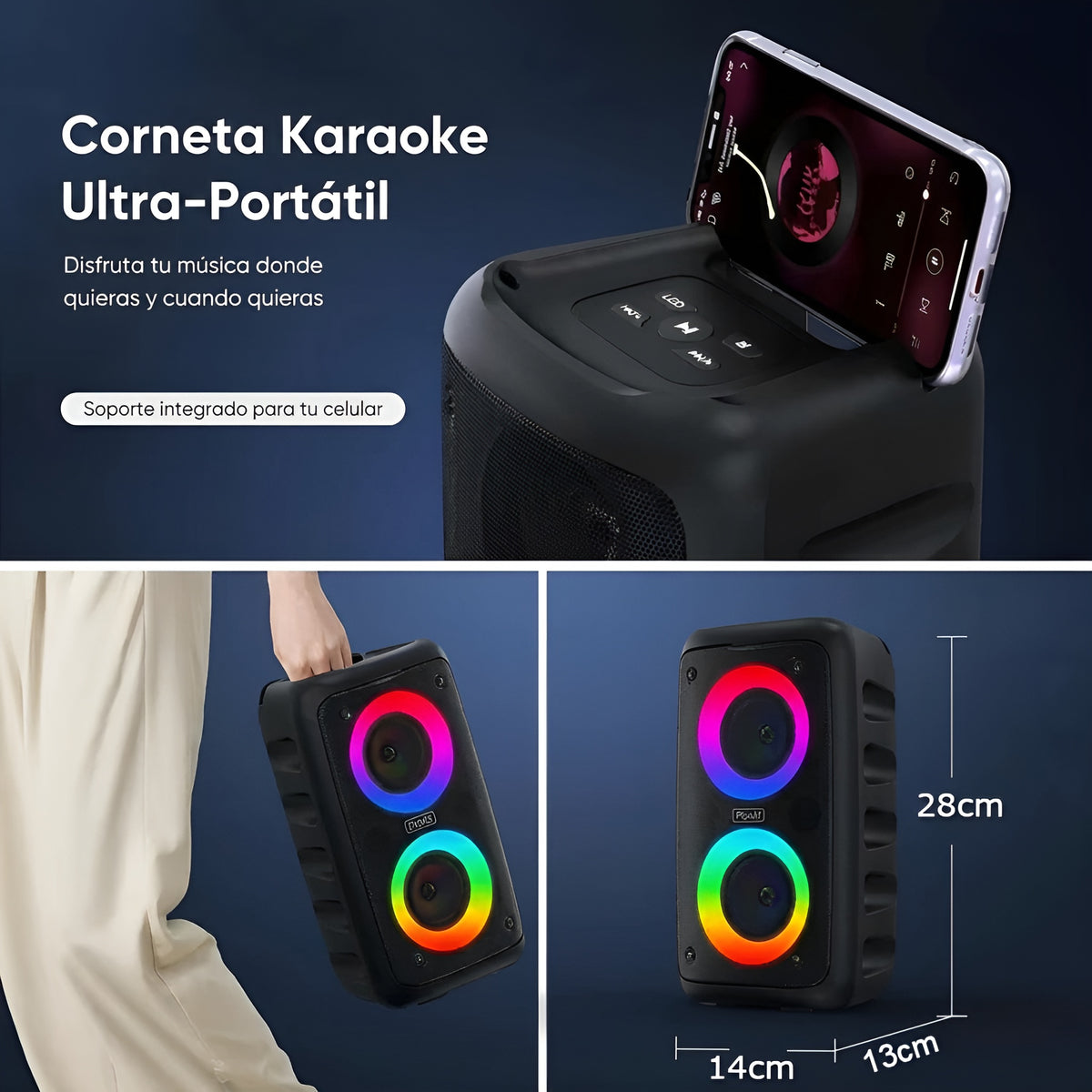Corneta portatil de karaoke