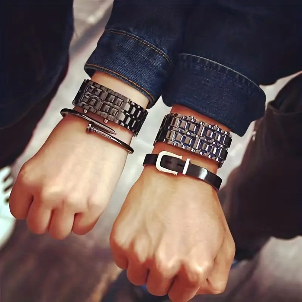Reloj de pulsera digital creativo para mujeres y hombres