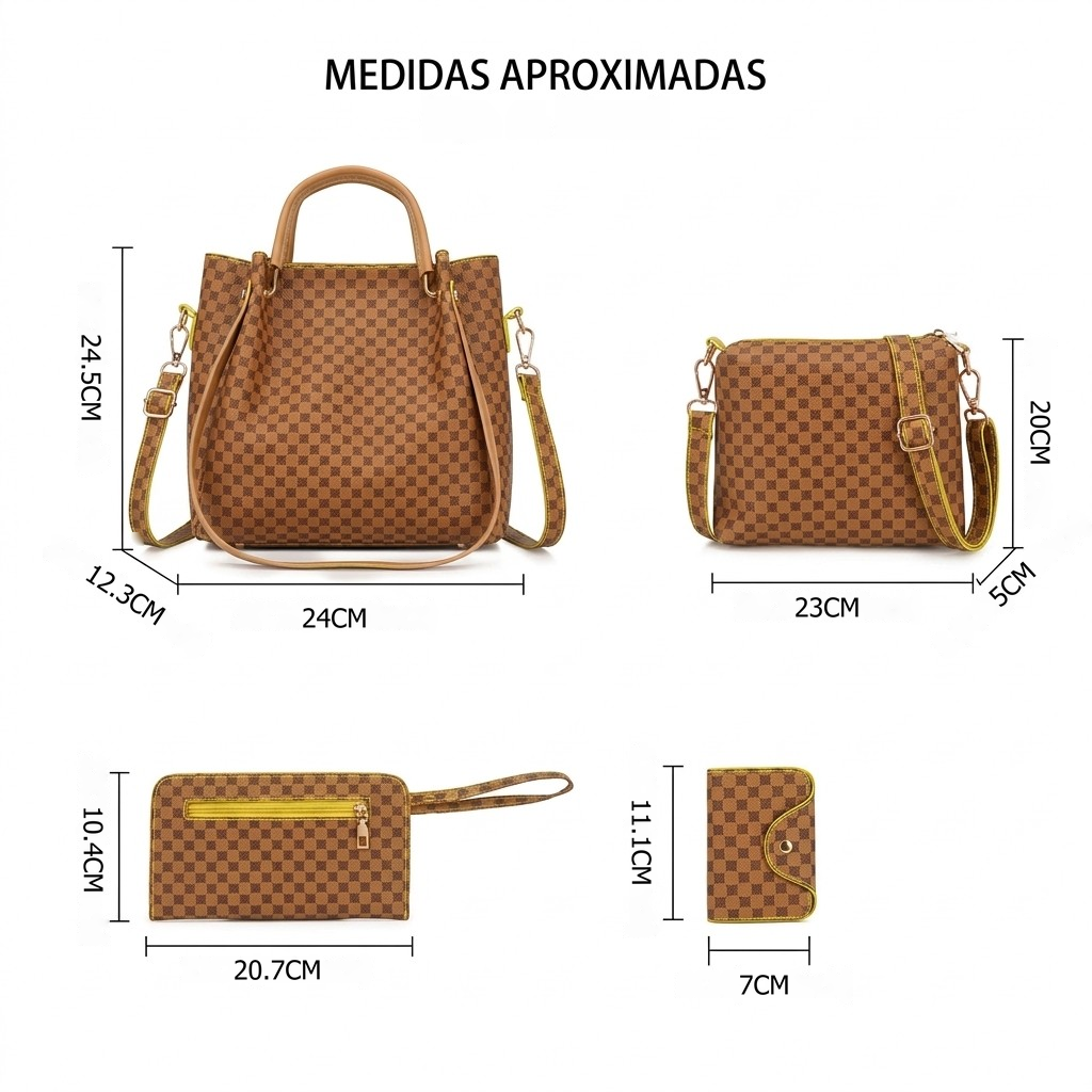 Set de 4 carteras para mujer