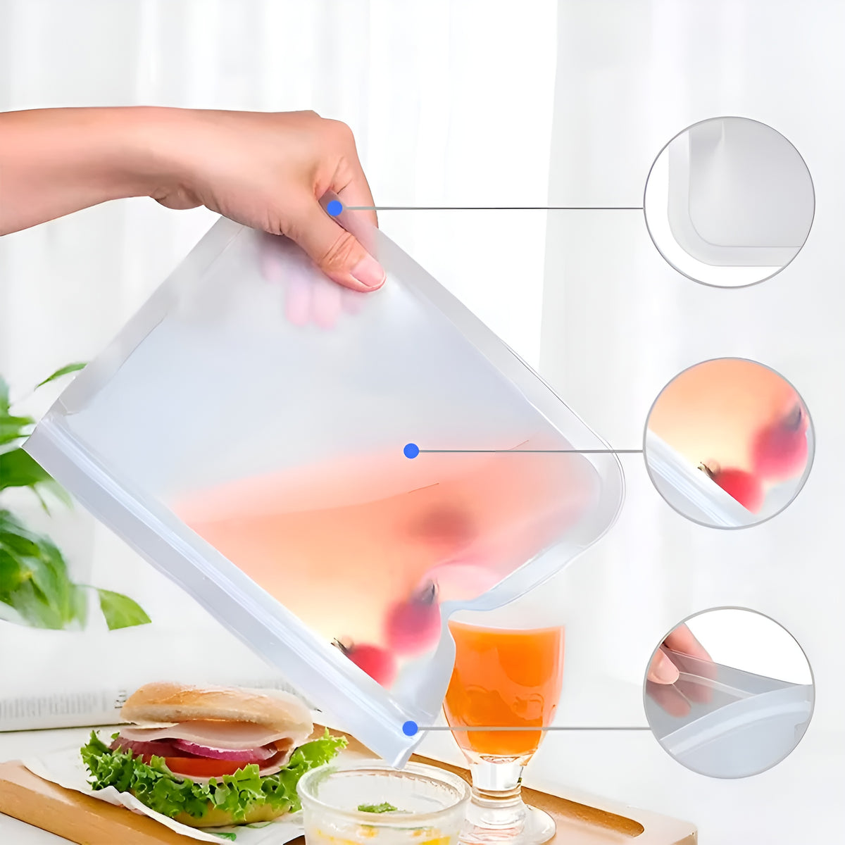 Bolsas de Silicona para Alimentos (Pack de 4) – Tienda online NQLN Store Venezuela