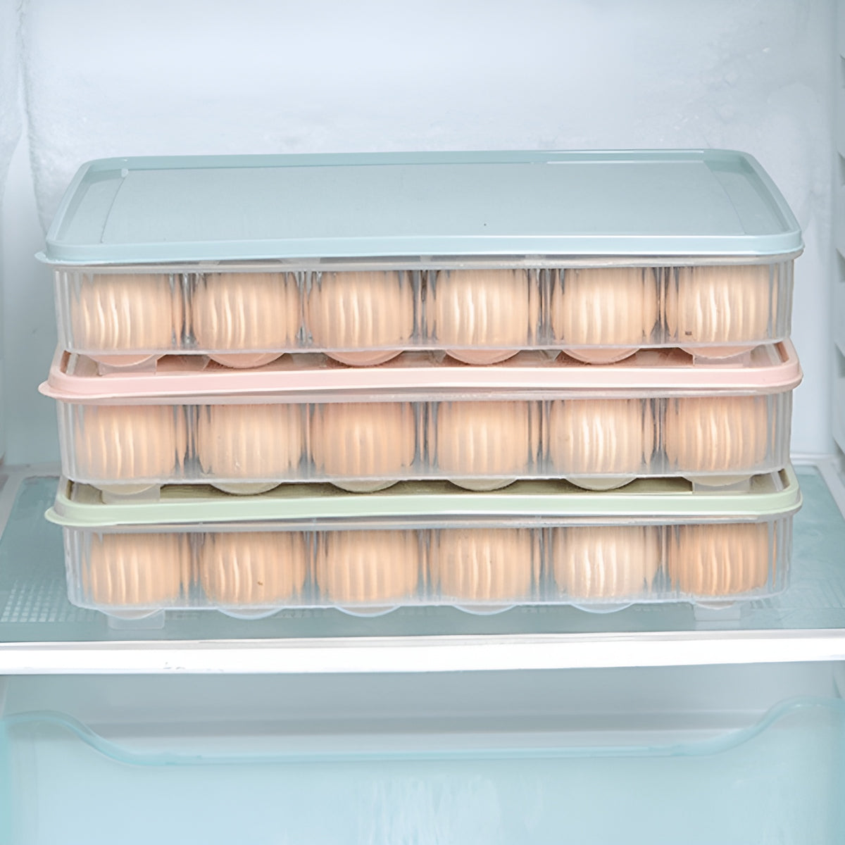 Recipientes de almacenamiento con tapa para huevos pequeños – Detalle de calidad y acabado – NQLN Store