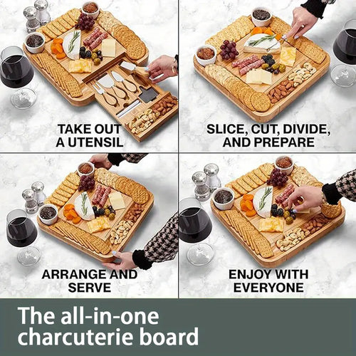 Juego de tablas de bambú para charcutería