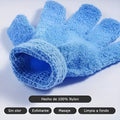Guante de baño exfoliantes para ducha – Vista de cerca del producto – NQLN Store