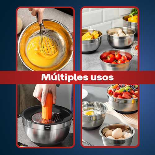 Set de bowls inoxidables VAULI (6 unidades)