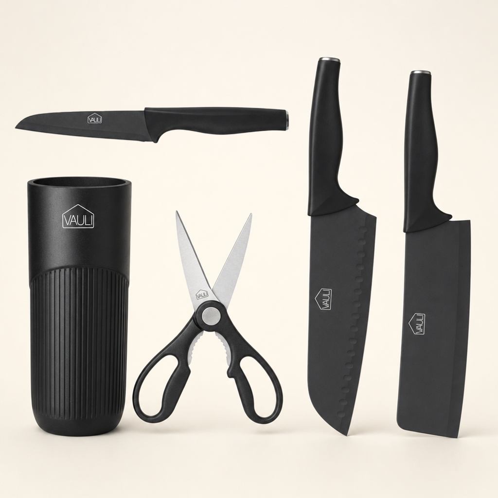 Set de cuchillos con base (5 piezas) VAULI
