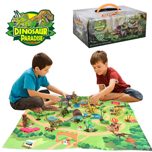 Kit de dinosaurios con alfombra