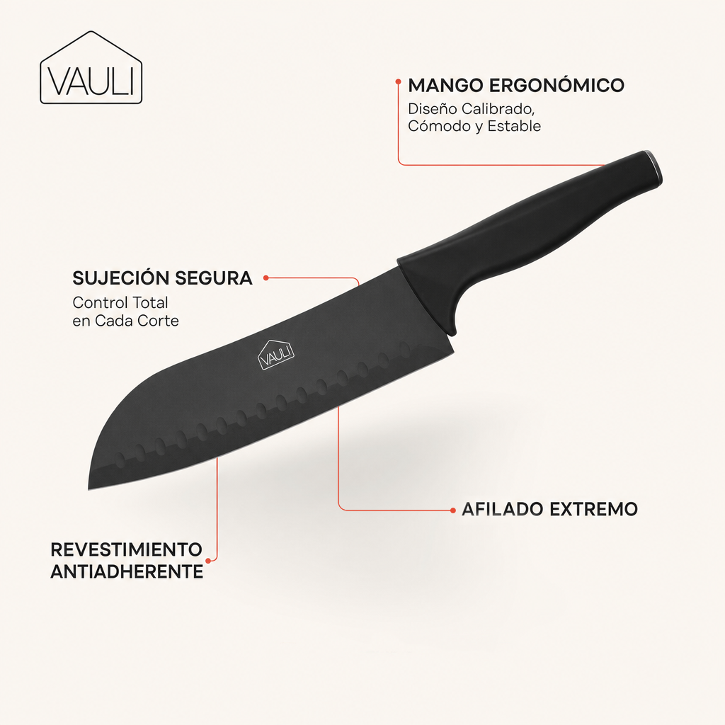 Set de cuchillos con base (5 piezas) VAULI