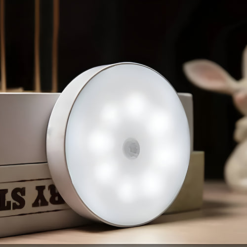 Lampara Redonda con Sensor de Movimiento Recargable