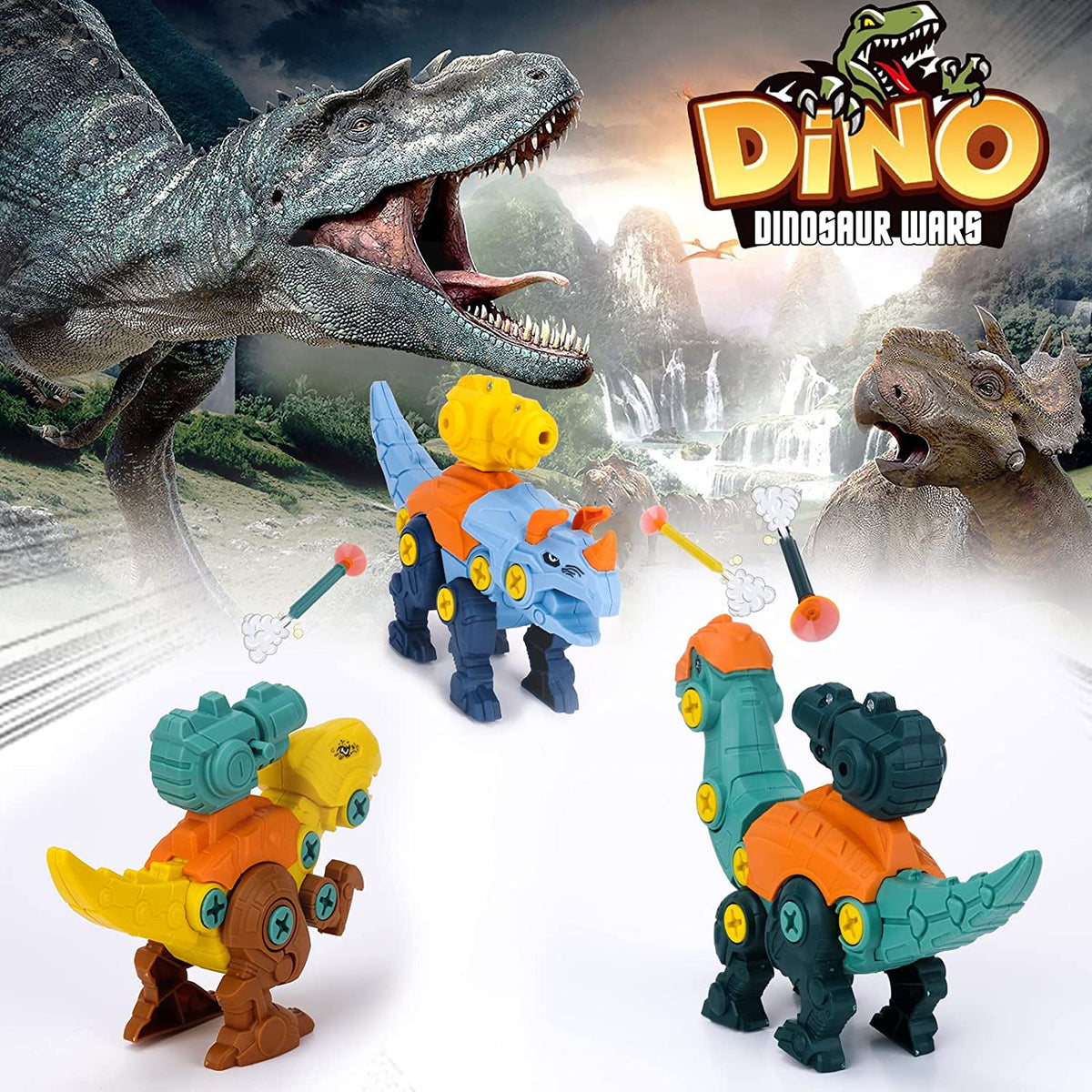 Juguete de armar dinosaurios con accesorios – Tienda online NQLN Store Venezuela
