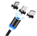 Cable de carga magnetico USB con luz LED 3 en 1 – Detalle y presentación – NQLN Store Venezuela