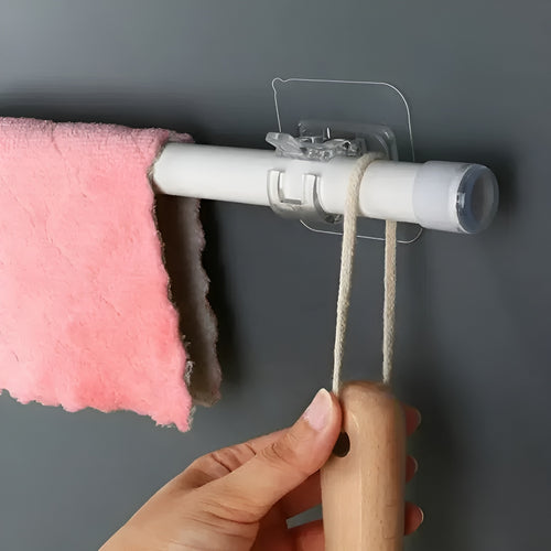 Soporte autoadhesivo para cortinas (pack de 10)