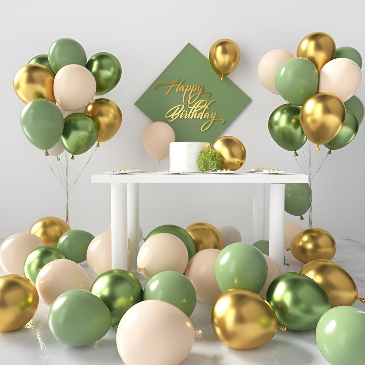 Kit de Globos Verdes y Dorados de 117 Piezas – Envío a toda Venezuela – NQLN Store