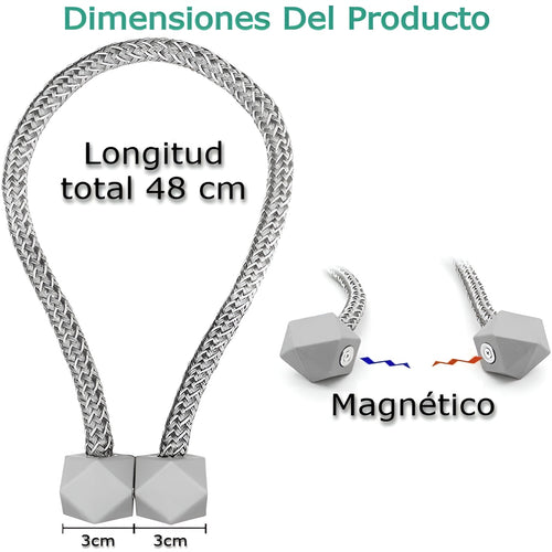 Agarre magnéticos para cortinas (Pack de 2)