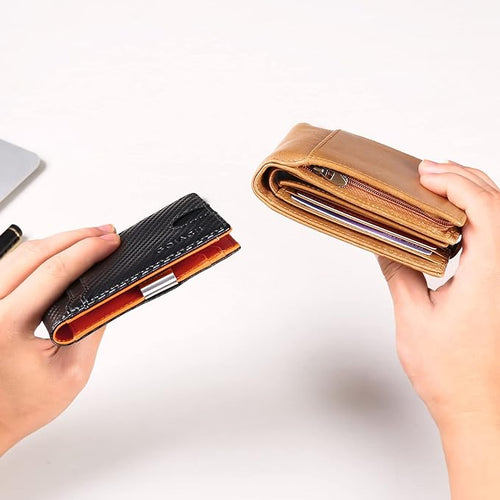 Billetera de semicuero para hombres