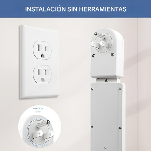 Extensor de Toma de Corriente Ajustable regleta